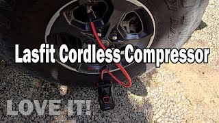 Lasfit Cordless Compressor Review  Fills 35 Tires And So Simple And Convenient!