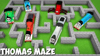 MAZE of THOMAS.EXE and FRIENDS JAMES.EXE PERCY.EXE GORDON.EXE and CHOO CHOO CHARLES in Minecraft !