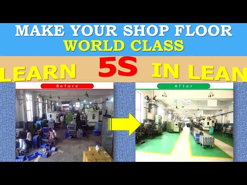 영어로 5S 개념을 사용하여 SHOP FLOOR WORLD CLASS(비디오에 표시된 대로)를 만드는 방법 | 5S 영어로