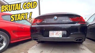 BRUTAL BMW 650i Cold Start & Revs! @RaineLutz