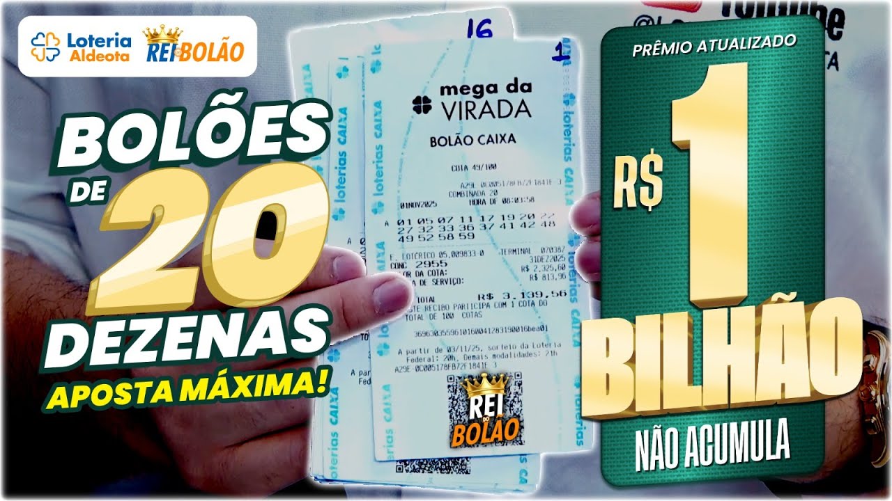 20 DEZENAS A MÁXIMA CHANCE DE ACERTAR A MEGA DA VIRADA 2025