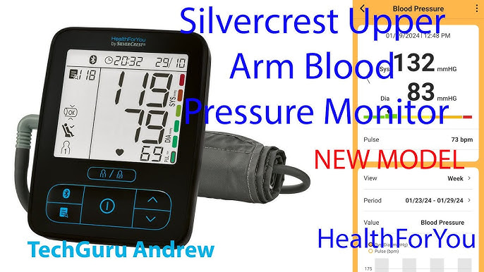 Silvercrest Upper SBM - Pressure 69 Arm HealthForYou Blood YouTube Monitor
