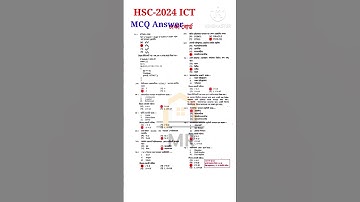 HSC 2024 ICT MCQ সমাধান ঢাকা বোর্ড | hsc 2024 ict mcq solution Dhaka board