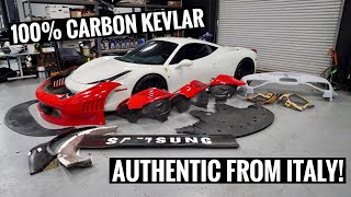 Operation full send is now underway! this kit the rarest out there for
458 and every piece 100% carbon kevlar! came off of a once used ...