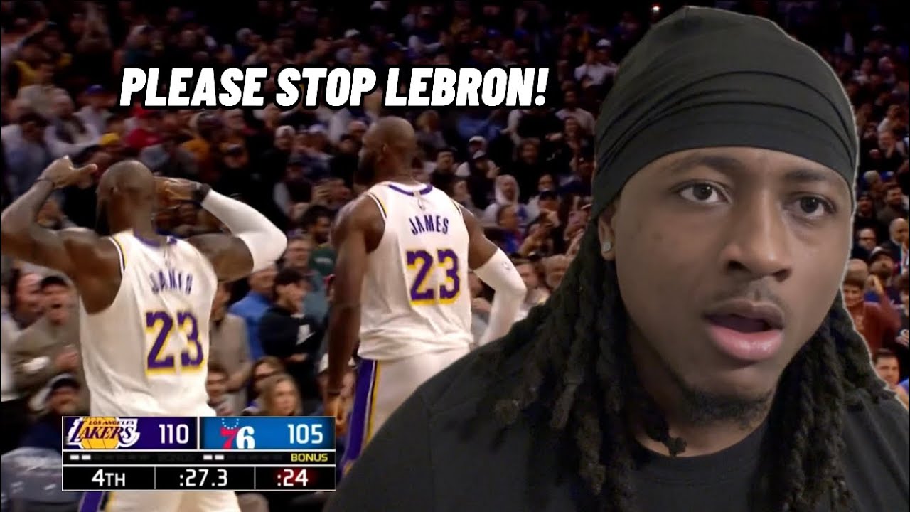 ИЗВИНИТЕ, ЛЕБРОН… Реакция ненавистника «Лейкерс» на матч «Лейкерс» против «76ers»: лучшие моменты...