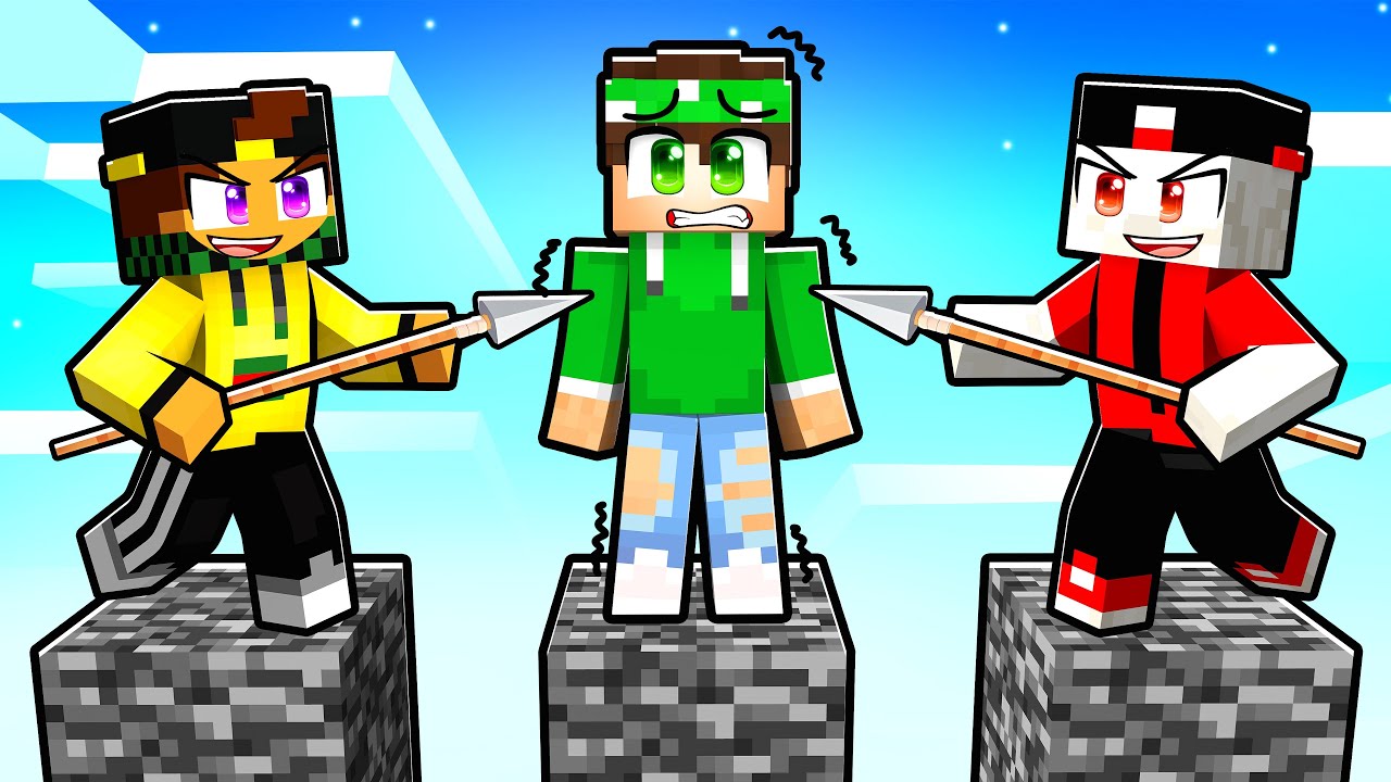 SOPRAVVIVI con le LANCE su UN PILASTRO DI BEDROCK in MINECRAFT!