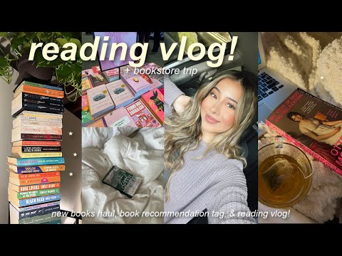 READING VLOG💭: bookstore trip, reading for 24 hours, new books, & book recommendation tag! thumbnail