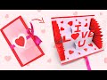 Easy DIY 3D Heart Pop up Card | DIY Valentines Day Card | Handmade Valentine’s Day Gift Idea