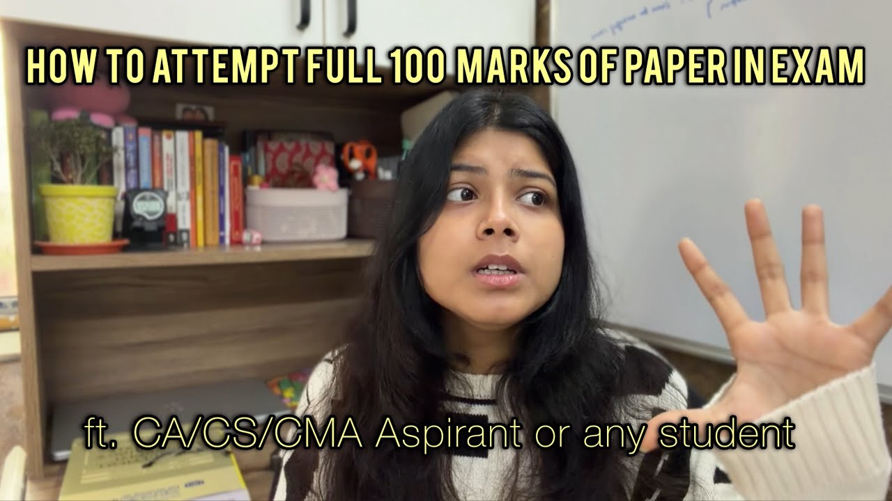 |How to attempt entire 100 marks of paper| ft. CA/CS/CMA Aspirants ...