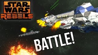IMPERIAL Cruiser VS REBELLION Corvette! [STAR WARS]  - Space Engineers Battle