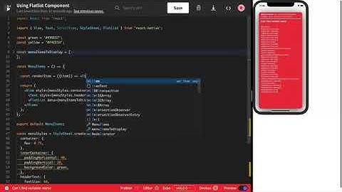 Using Flatlist Component