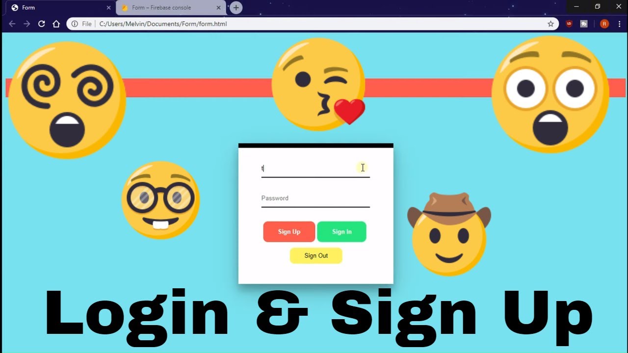 How to Make a Login & Sign Up in HTML, JavaScript and Firebase