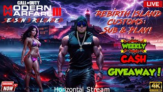 🔴 MW3 Warzone LIVE |⛈️💀 Rebirth Island Customs Live W/ Subscribers 💀⛈️ #callofduty #mw3 #warzone