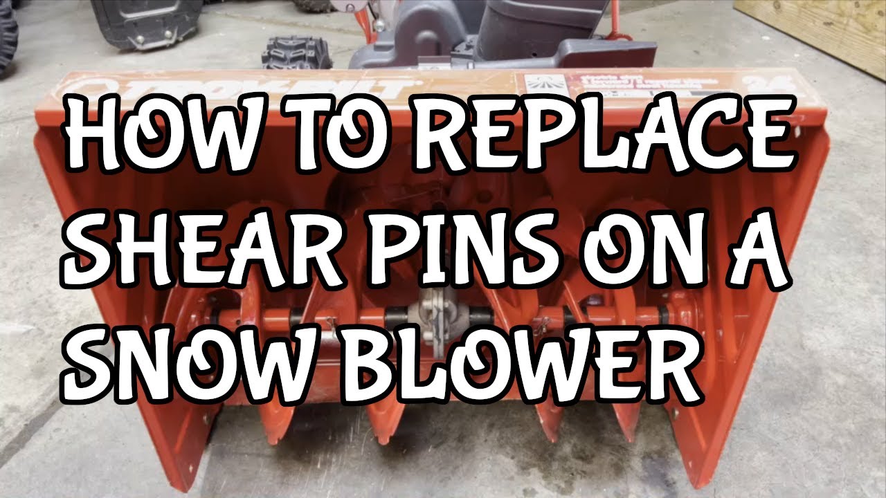 How To Replace Snow Blower Shear Pins Small Engine Repair YouTube