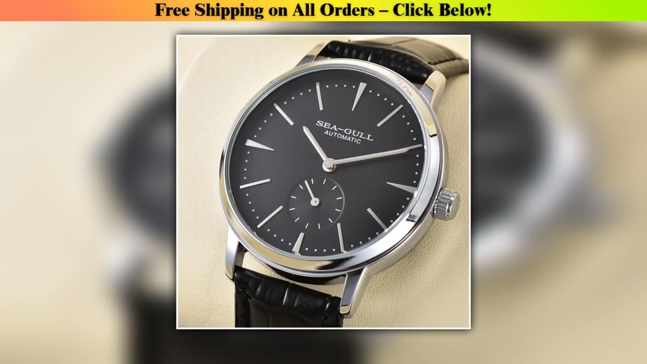 Seagull Watch Men's Small Three Needle Mechanical Watch Business Waterproof Belt Men's Watch