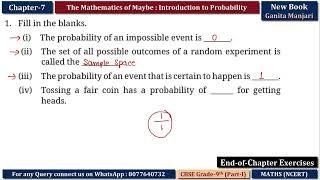 Fill in the blanks.(i) The probability of an impossible event is _______.(ii) The set of all possibl