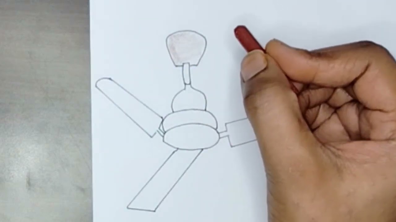 How to draw fan|easy fan drawing|fan drawing for kids|पंखा कैसे बनाए|simple easy drawing & colouring
