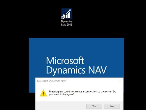 The program could not create a connection to the server. Do you want to try again?