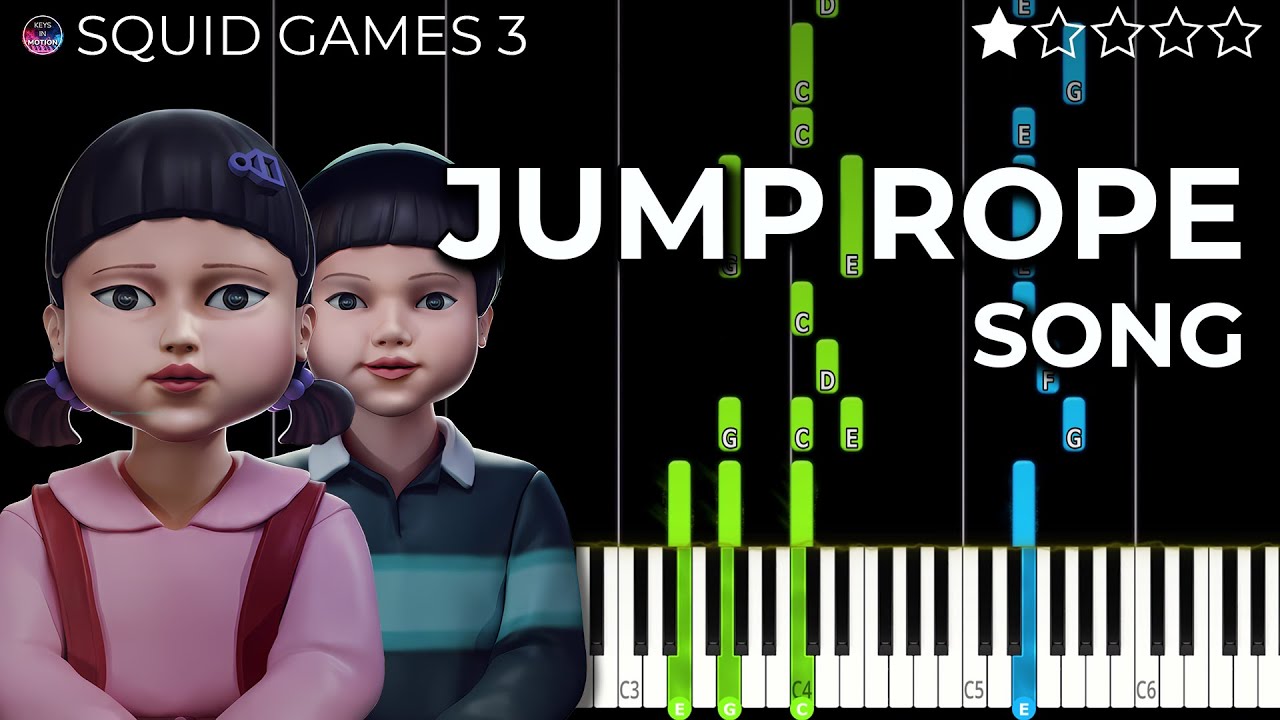 Learn the 'Jump Rope Song' | Easy Piano Tutorial 🎹 | Squid Games 3 ...