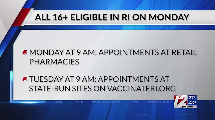 Last release of vaccine appointments at 5 pm before eligibility expands to 16+ in RI next week