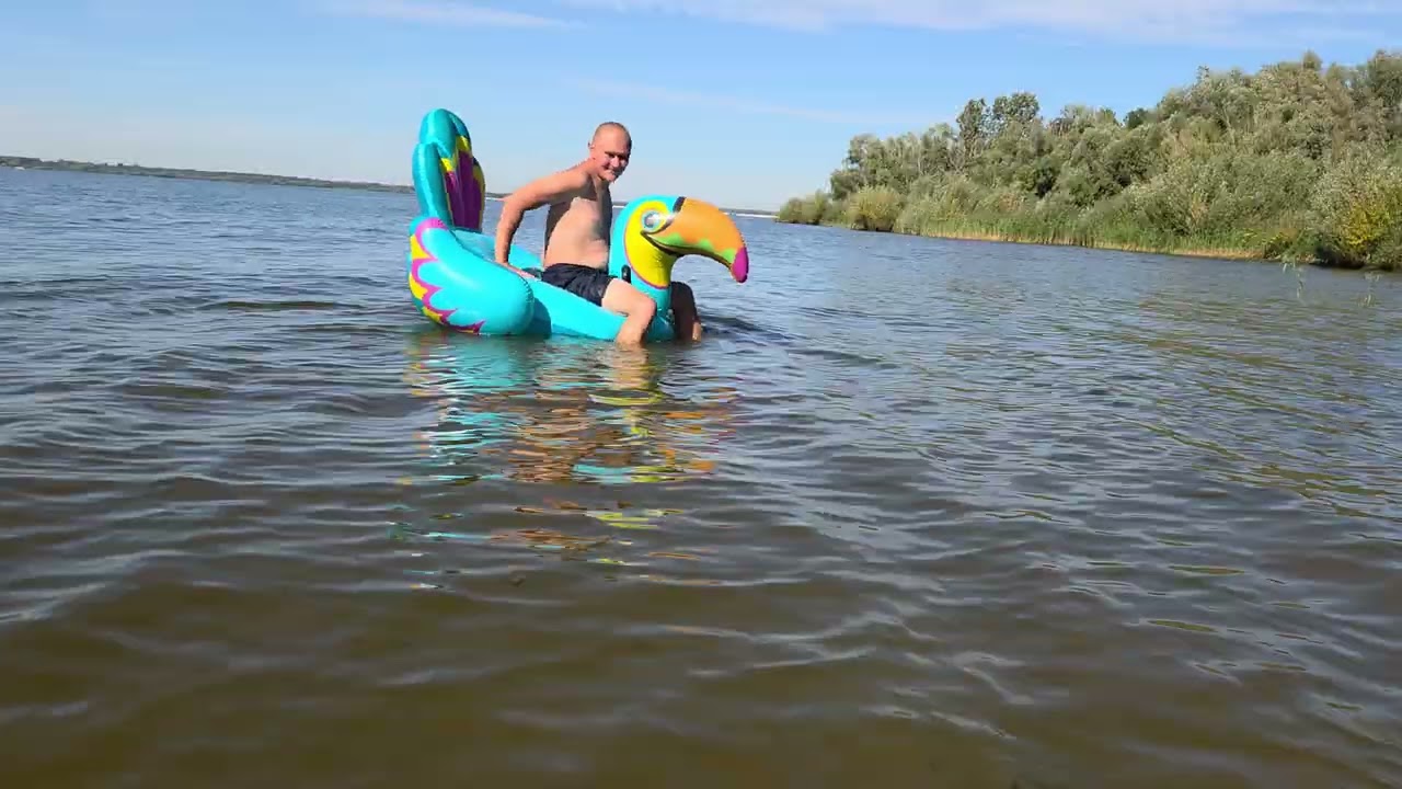 BESTWAY 41126 - Large inflatable blue Toucan 2.07 m x 1.50 m,  relaxation on the lake - 20.09.2025