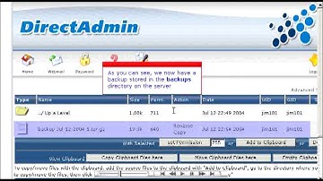 Direct Admin | Website back-up - Junga Hosting