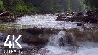 8 HOURS Relaxing Water Sounds - 4K Nature Soundscape Video - Carpathian's Water, Ukraine. Part 1