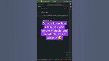 MutableList vs List in Kotlin #kotlin #kotlintutorial Kotlin beginners . 🔥