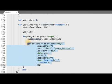 Delaying the Display of Buttons - Data Visualization and D3.js