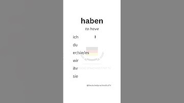 HABEN Conjugation (Present) | German Verbs (Learn German Fast!)  #germanconjugation #deutsch