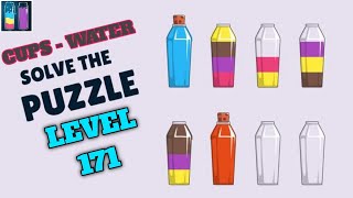 Cups Water Sort Puzzle - Level 171 All levels Gameplay Android ios screenshot 3