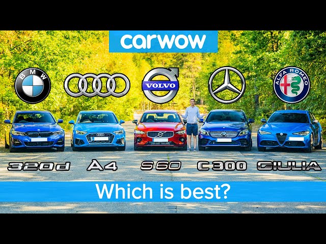 BMW 3 Series v Audi A4 v Merc C-Class v Volvo S60 v Alfa Giulia – which is best? class=