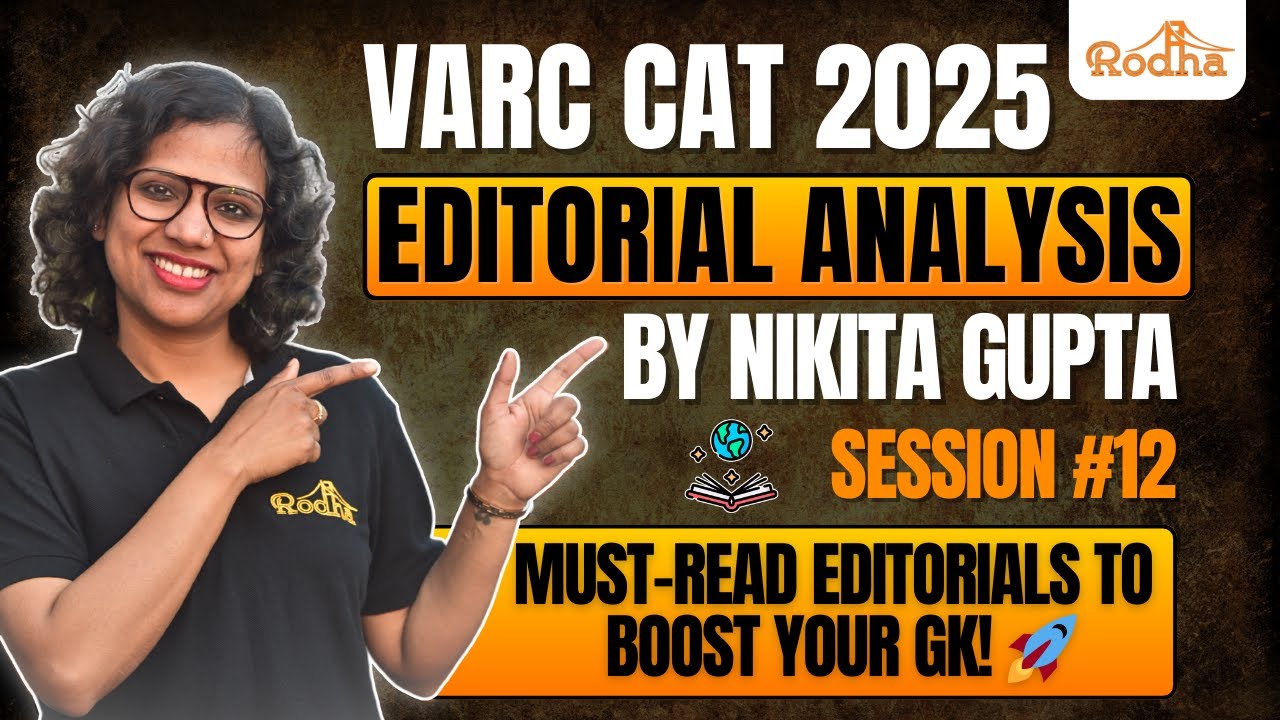 VARC CAT 2025 I Editorial Analysis by Nikita Gupta | R5 BATCH LAUNCH I ...