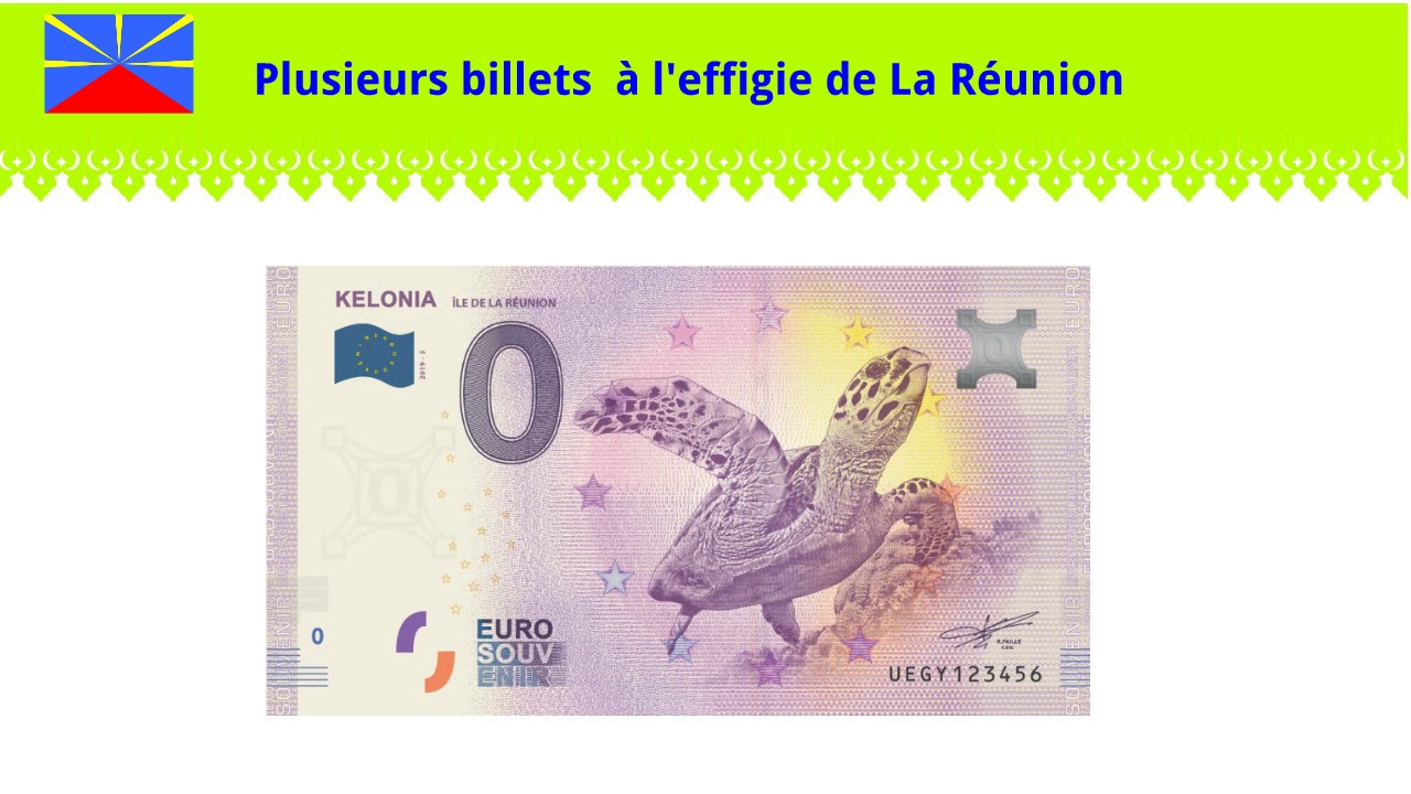 Billet souvenir  Ile de La Réunion