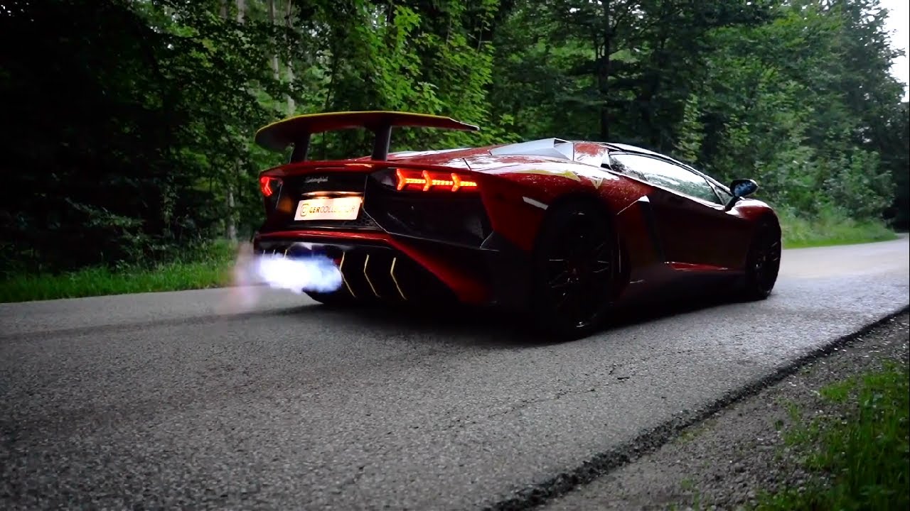 Aventador SV custom exhaust sound YouTube