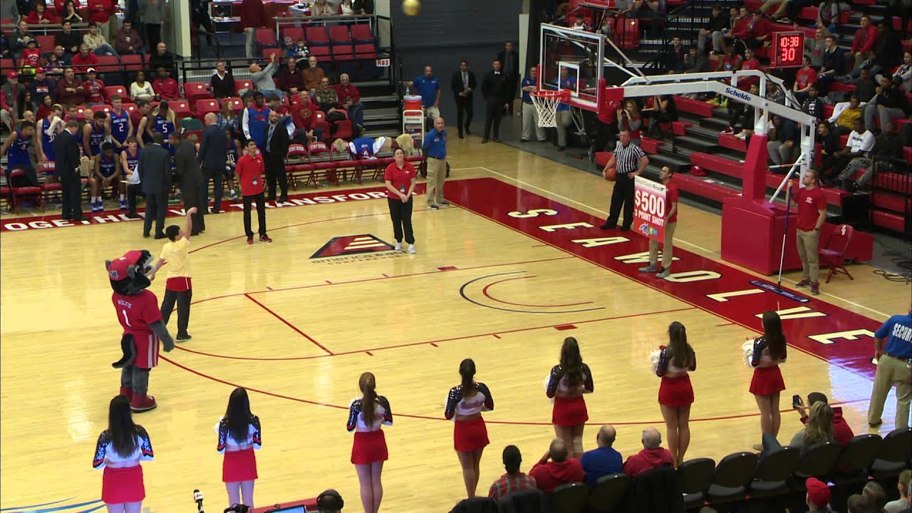Kid sinks threepointer at SBU basketball game YouTube