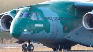 Heavy Touchdown! Embraer KC-390 FAB 2858 Landing at Anapolis Air Base