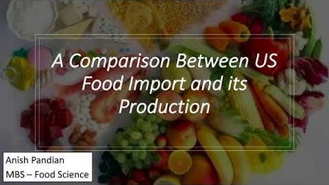 US Food Import Vs Production Tableau Project