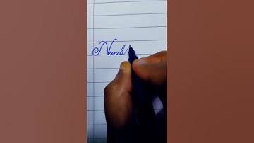 Nandika das in cursive writing✍️#calligraphy art #handwriting