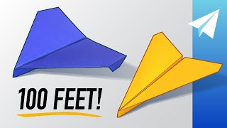 2 in 1 - Dart and Glider Paper Airplane Flies Over 100 Feet! Learn How to Make Flare