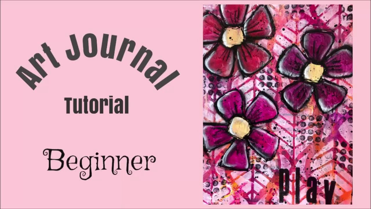 Mixed Media Art Journal Tutorial Beginner -Collage Start and Doodle ...