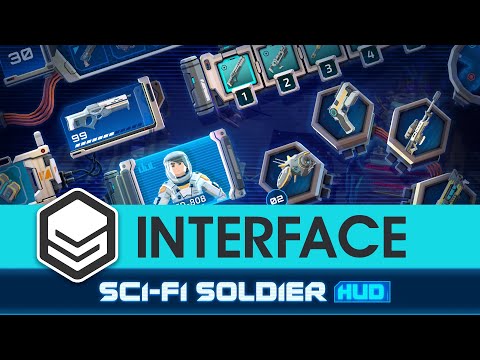 INTERFACE - Sci-Fi Soldier HUD (Asset Preview) - Low Poly Art by #syntystudios