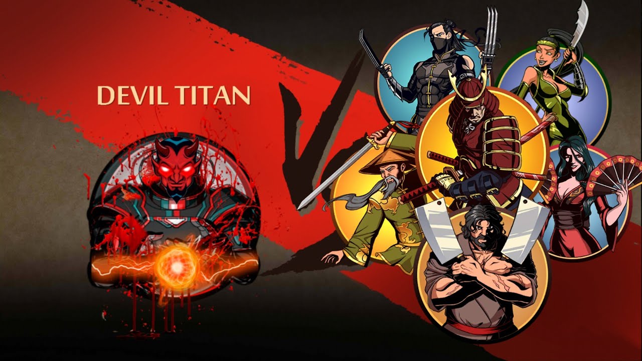 Devil Titan Vs All Young Bosses | Shadow Fight 2