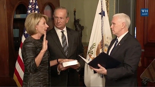 Betsy DeVos Sworn-In As Education Secretary - Full Event