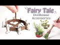 EASY DIY Dollhouse Items: Plants and Candle Chandelier (Cardboard House)