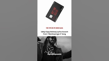 Uday Copy Emiway Lyrics Accent From "Machayenge 4" #dhh #emiwaybantai #uday