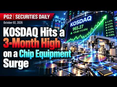 KOSDAQ Hits a 3-Month High on a Chip Equipment Surge | October 02 2026 | Securities Daily