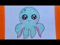 تعليم الرسم للأطفال رسم اخطبوط للأطفال رسم سهل Howtodraw Preschool Drawing Artforkids Art 