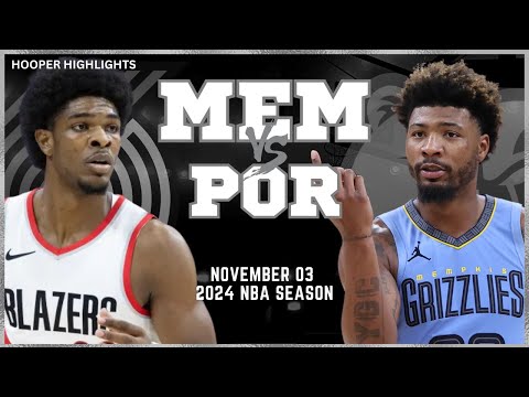 Memphis Grizzlies vs Portland Trail Blazers Full Game Highlights | Nov 3 | 2024 NBA Season