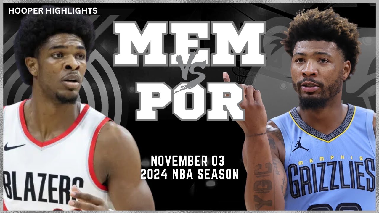 Memphis Grizzlies vs Portland Trail Blazers Full Game Highlights | Nov 3 | 2024 NBA Season